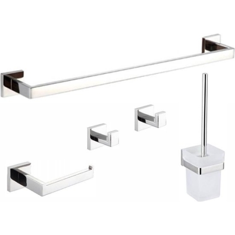Vips toilet accessoire set 5-delig chroom