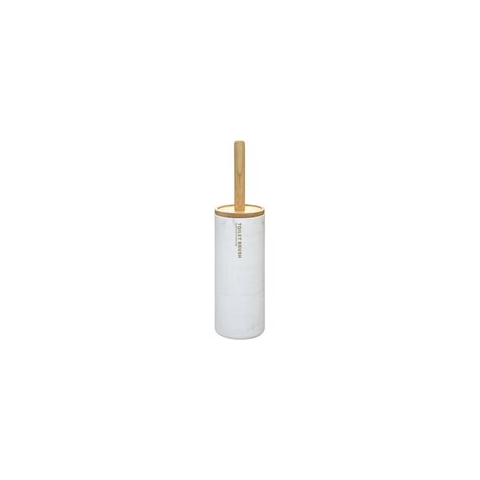 Witte toiletborstel - Bamboe en polyresin