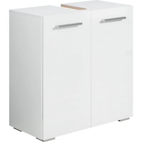 Badplaats Wastafel Onderkast Jupiter 60 cm x 30 cm x 60 cm - Wit - Badkamerkast – Staand Wastafelmeubel