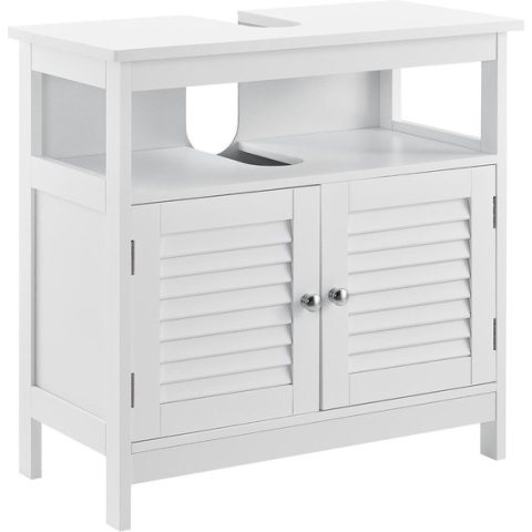 Badkamermeubel wastafelonderkast MDF 60x60x30 cm wit
