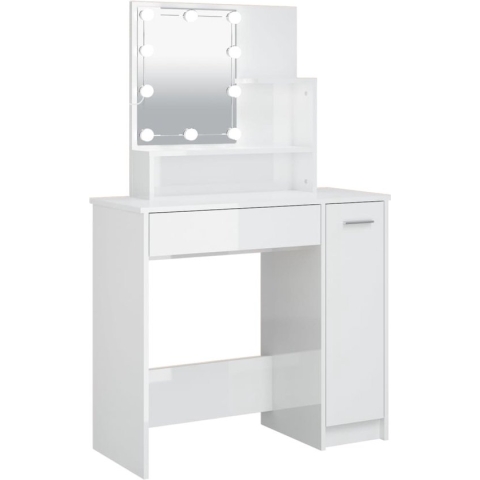 vidaXL-Kaptafel-met-LED-verlichting-86,5x35x136-cm-hoogglans-wit