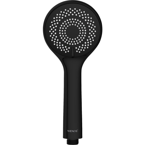 WENKO Handdouche WaterSaving - ø95mm - 3 straalsoorten - Mat zwart - Douchekop - Waterbesparend