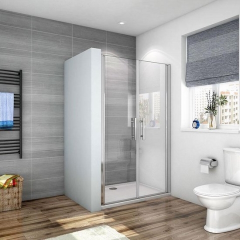 Douche Pendeldeur, 6mm Helder Nano Antikalk Veiligheidsglas, Hoogwaardig Glad Aluminium Profiel, 70X195cm