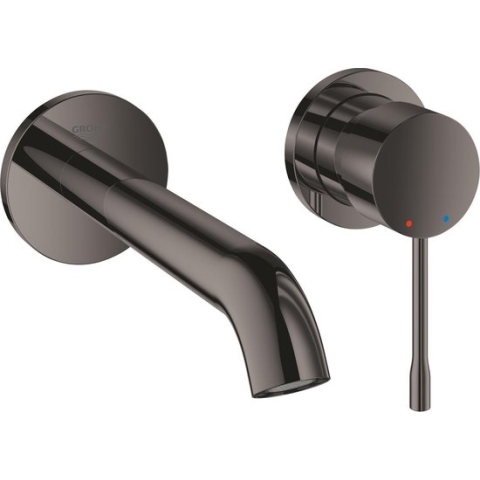 GROHE Essence New Wandgemonteerde Inbouw Wastafelkraan - afbouwdeel - exclusief inbouwdeel - hard graphite (antraciet) - 19408A01