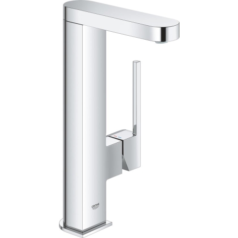 GROHE Plus L wastafelmengkraan met uittrekbare sproeikop - Hoge uitloop - Push open waste - Waterbesparend