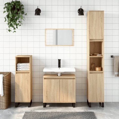 The Living Store Badkaast Sonoma Eiken - 58 x 33 x 60 cm - Duurzaam materiaal