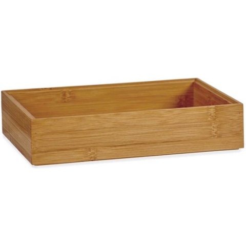 Gerim - Kast/lade sorteer organizer bamboe houten bakje 23 x 15 x 5 cm