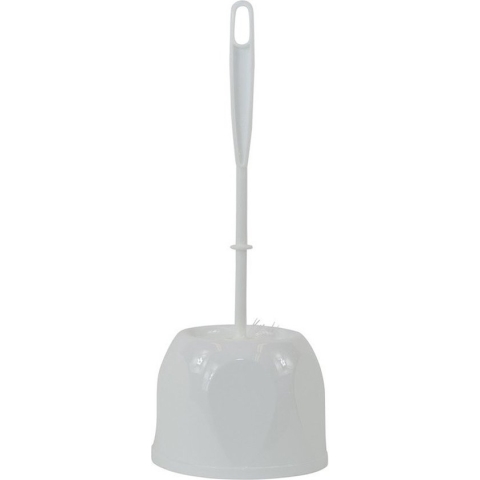 Toiletborstel / wc-borstel wit met houder 13 x 13 x 37,5 cm - toiletborstelhouders / wc-borstelhouders voor toilet - schoonmaakartikelen