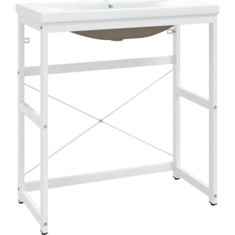 vidaXL-Wastafelframe-met-inbouwwastafel-ijzer-wit