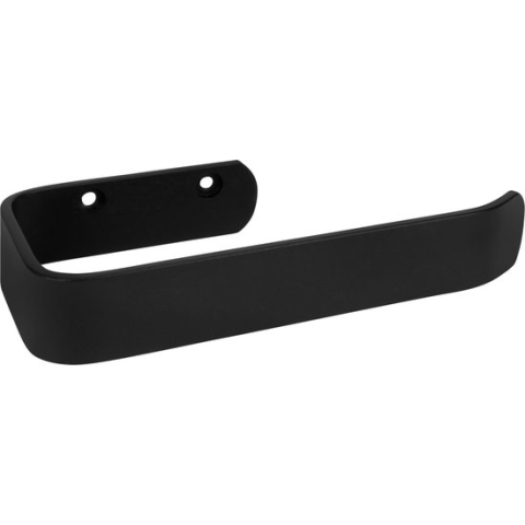 QUVIO Toiletrolhouder - Wcrolhouder - Toilet accessoires -  Zwarte Wcrolhouder - Metaal - 8 x 18 x 3 cm - Zwart