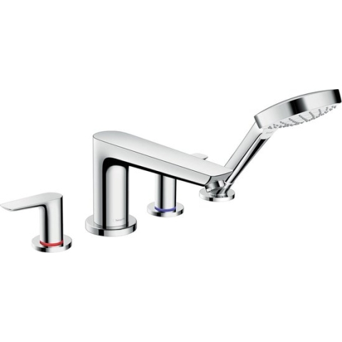 Hansgrohe Talis e afdekset 4 gats badrandcombinatie chroom