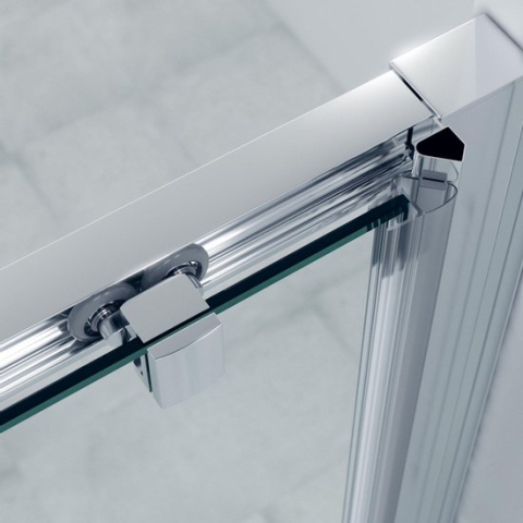 Saniclass ID06 Quick Fit douchedeur - Schuifdeur - 130x190cm - Mat chroom