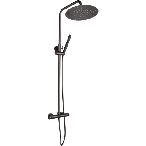 Mawialux thermostatische regendoucheset - Opbouw - Rond - Olga Gunmetal Grey