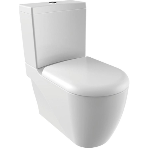 Creavit Grande XL Duoblok Toiletpot Met RVS Sproeier (Bidet) Wit