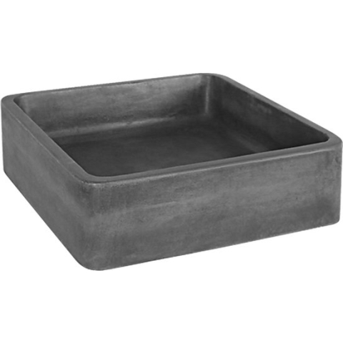 Differnz Marba Waskom – Wastafel Beton - Donkergrijs – Vierkant – 40 x 40 x 12 cm