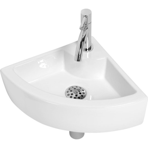 Plieger Miami Fonteinset – Fonteinset Hoek – Fonteinset Toilet – Wit Keramiek – Incl. Kraan & Sifon