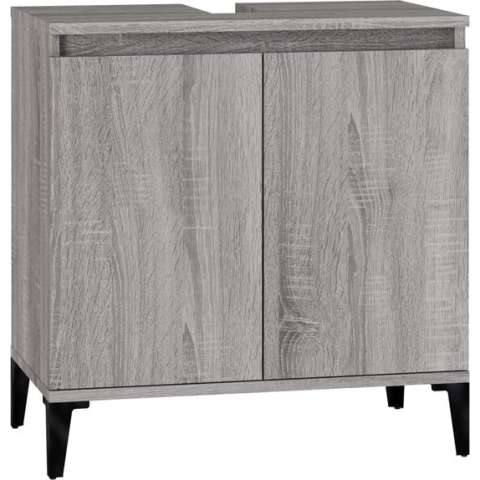 vidaXL-Wastafelkast-58x33x60-cm-bewerkt-hout-grijs-sonoma-eikenkleurig