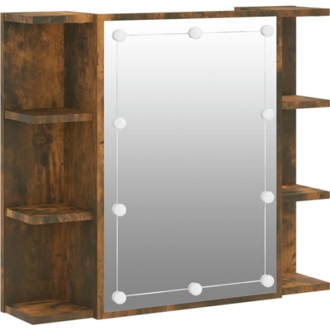 vidaXL-Spiegelkast-met-LED-verlichting-70x16,5x60-cm-gerookt-eiken