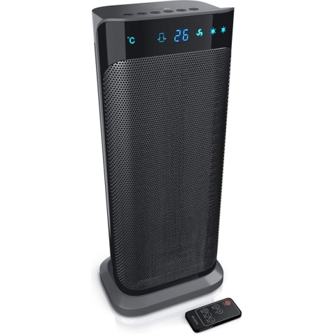 Intelectro Elektrische Kachel - Maximale Warmte, Minimale Kosten - Energiezuinig - Fluisterstil - Oscillatie - Afstandsbediening - Timer - Veilig - Zwart - Levering Sneller dan Aangegeven!