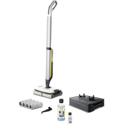 Kärcher FC 7 Cordless - Vloerreiniger - Snoerloos - 4 roterende microvezelrollen - accuduur: ca. 45 minuten - oppervlakte per acculading: ca. 135 m²