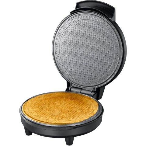 Melissa Kniepertjesijzer - Wafels en IJshoorntjes - Inclusief IJshoornvorm en beslagrecept - Bakplaat met Antiaanbaklaag - Zwart