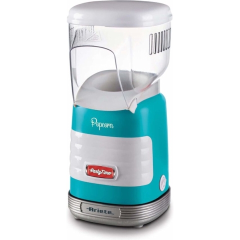 Ariete Pop Corn Party Time, Blauw, Transparant, 60 g, 1100 W, 185 x 140 x 305 mm, 950 g, 1,5 kg