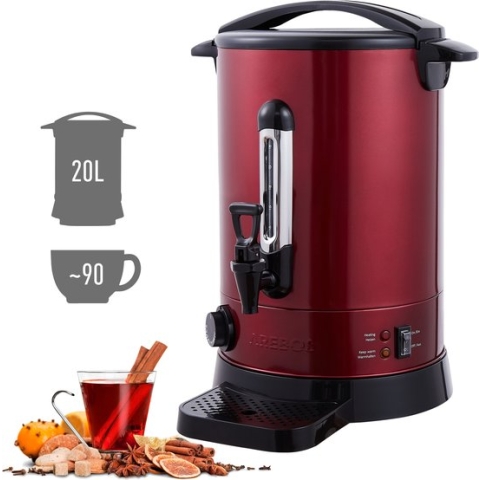 AREBOS Elektrische Ketel - voor Glühwein, Koffie en Thee - Hot Water Dispenser - Glühweinketel - 20L - 1650W