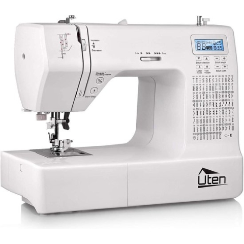 Uten Elektronische Naaimachines 2685A - Incl Tweelingnaald Mogelijk, 200 Decoratieve Steken, 8 knoopsgat print, Variabele steek breedte lengte, LCD-Scherm en LED-Verlichting - Vrije Arm - Voor Beginner, Meer Geoefende, DIY Liefhebbers