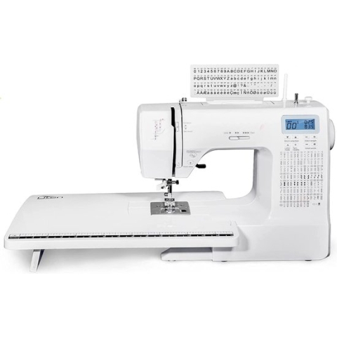 Uten Elektronische Naaimachines 2685A - Incl Tweelingnaald Mogelijk, 200 Decoratieve Steken, 8 knoopsgat print, LCD-Scherm en LED-Verlichting - Vrije Arm - Aanschuiftafel - Voor Beginner, Meer Geoefende, DIY Liefhebbers