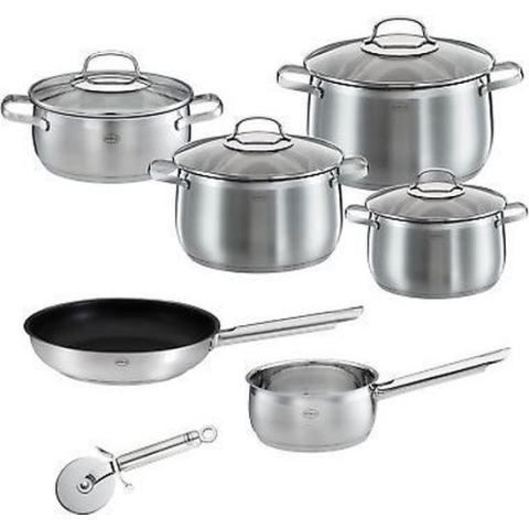 potten en pannenset 11dlg Rösle - Edelstaal 18/10 ook inductie