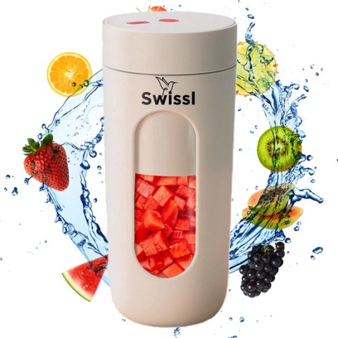 Swissl Blender To Go - Draadloze Smoothie Maker - Draagbare Mini Blender - Portable Juicer - Wit