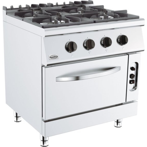 Combisteel Base 700 Gasfornuis 4 Br. Met Gasoven 7178.0415 - Horeca & Professioneel