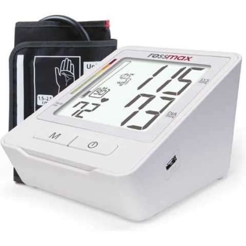 Rossmax Z1 - Bloeddrukmeter Bovenarm - Bekend van Hartstichting - Klinisch Gevalideerd - Hartslagmeter - Onregelmatige Hartslag - Geheugen 90 Metingen - Gemiddelde 3 Metingen - Bewegingsdetectie - Incl. Opbergzak en Batterijen - Manchet 22 - 40 cm
