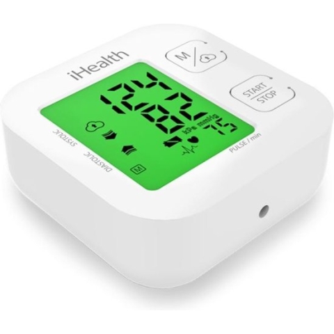 iHealth Track KN-550BT - Bloeddrukmeter Bovenarm Hartstichting - Klinisch Gevalideerd - Hartslagmeter - Bluetooth - Smartphone App - Onregelmatige Hartslag - Geheugen - Gemiddelde Laatste 3 Metingen - WHO Stoplicht Indicator - Manchet 22 - 42 cm