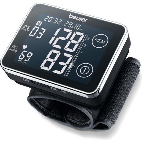 Beurer BC 58 Bloeddrukmeter pols - XL display – Sensor touch – beurer HealthManager Pro app via USB – Hartritmestoornis herkenning – Risico-indicator – Manchet pols 14-19,5 cm – Incl. batterijen en opbergtas – 5 Jaar garantie