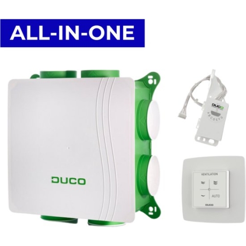 DucoBox Silent All-In-One RH & BD - vocht boxsensor + bedieningsschakelaar RF batterij (0000-4639)