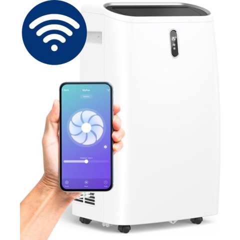 BluMill Smart Airco - Mobiele Airco - Met Wifi - 12000 BTU - Airconditioning - Geschikt voor Ontvochtiging - Inclusief Wieltjes - incl. Raamafdichting Kit