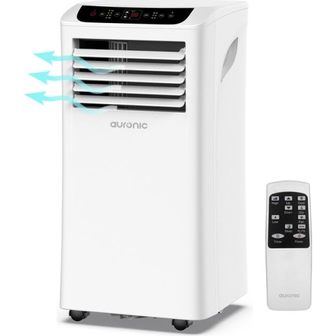 Auronic Mobiele Airco - 10.000 BTU - 4 Standen - met Afstandsbediening en Raamafdichtingskits - 5-25m²