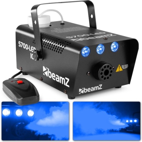 ICE Rookmachine met Afstandsbediening - BeamZ S700LED - 400ml Vloeistof Tank - 3 Leds - 700W