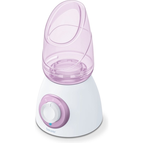 Beurer FS 60 Gezichtssauna - 3-in-1: inhalator/gezichtsverzorging/aromatherapie - 2 Opzetstukken/saunamaskers - 120 Watt - 2 Standen - Geurstofreservoir - Incl. maatbeker, netadapter - 3 Jaar garantie - Roze-wit