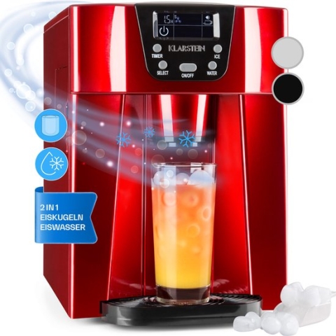 Klarstein Ice Volcano 2G ijsblokjesmachine LED - 12kg per 24h - 2 liter watertank - Krachtige, geluidsarme compressor