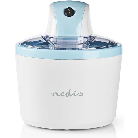 Nedis ijsmachine - 1.2 l - Blauw / Wit - Aluminium / Kunststof