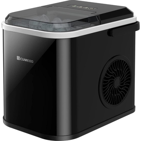 Intelectro Ijsblokjesmaker - Maak in Slechts 6 Minuten Perfecte Bolvormige IJsblokjes - Energiezuinig - LED Display - Infraroodsensor - Zelfreiniging - Inclusief Ijsschep - Zwart - Levering Sneller dan Aangegeven!
