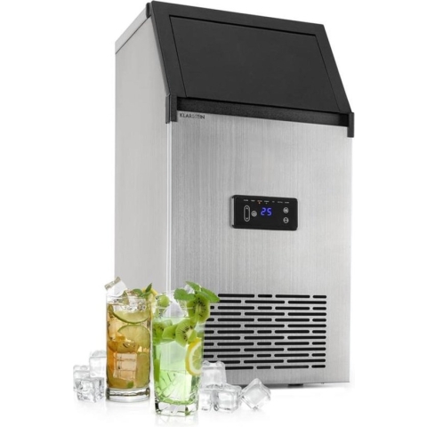 Klarstein Glacial XL professionele ijsblokjesmachine - IJsblokmaker - PowerCuber 38kg / dag - reservoir 3L - Roestvrij staal