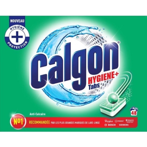 Calgon Hygiëne+ Wasmachinereiniger en Anti Kalk - 48 Tabletten