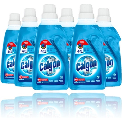 Calgon 4 in 1 Power Gel Wasmachinereiniger en Anti Kalk - 6x 15 Wasbeurten