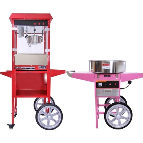 KuKoo Popcornmachine & Suikerspinmachine - professioneel - Retro Popper - Suikerspin - Popcorn machine