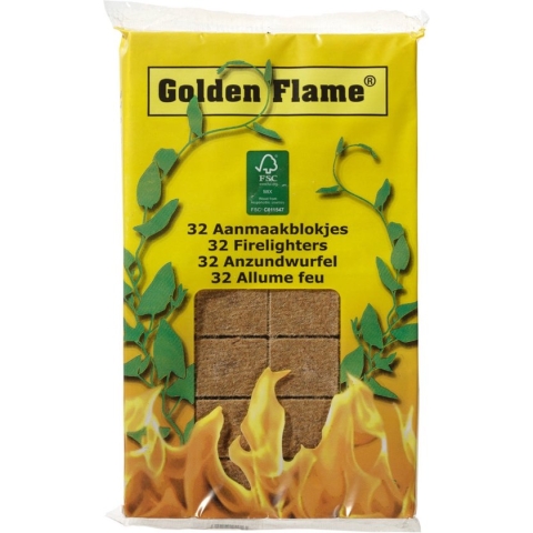 Golden Flame Aanmaakblokjes Bruin 32 Stuks