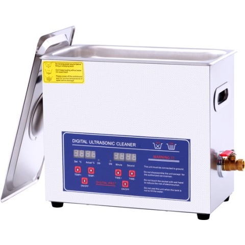 Ultrasoon reiniger 6 Liter - 6L (Ultrasoonbad - Reinigingsbad - Reinigingsbak - Trilbad - Ultrasone Reinigingsmachine - Carburateur Ultrasonic Cleaner - beste Ultrasoonreiniger - groot Reinigings bad - grote bak - pedicure badje apparaat)