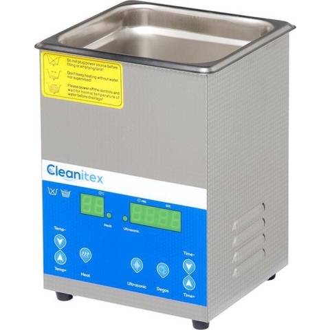 Cleanitex CXD2 - 2 liter set | Ultrasoon reiniger met een krachtige reiniging (Ultrasoonbad, ultrasoon baden, reinigingsbad, ultrasone reiniger, reinigers, ultrasonic cleaner sieraden, brillen apparaat, pedicure)